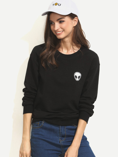 Alien Applique Sweatshirt