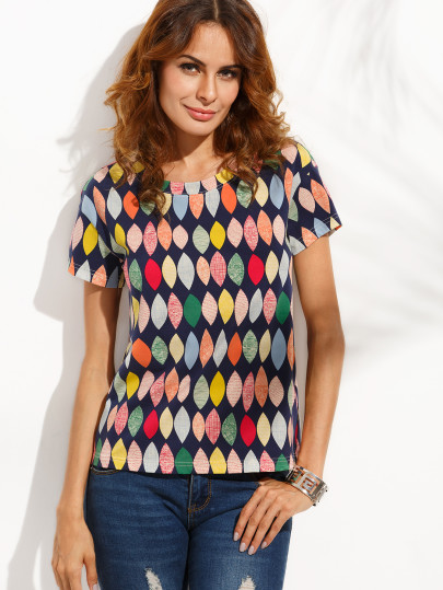 Geo Print Slim T-shirt