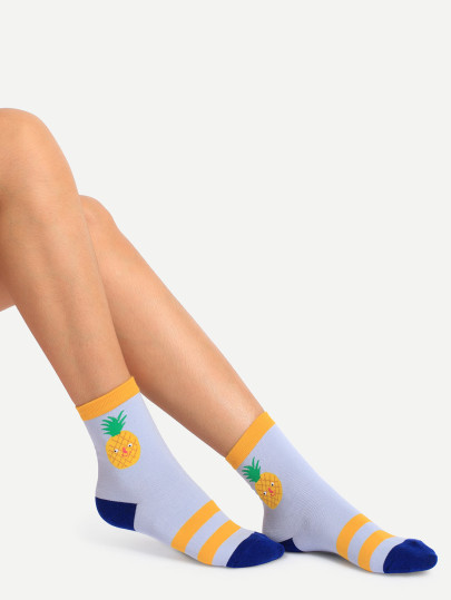 Calcetines piña estampada