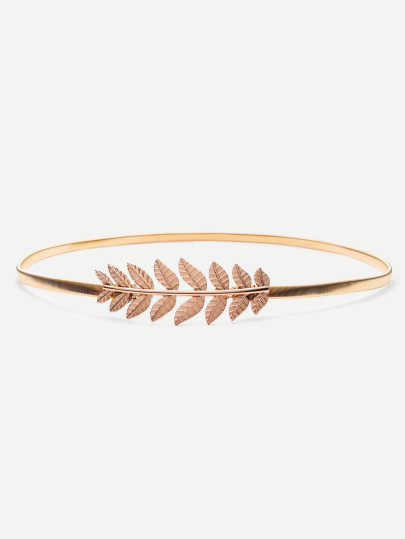 Gold Leaf Metal Elastic Belt