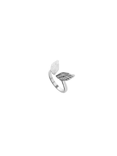 Bague forme en aile - argenté
