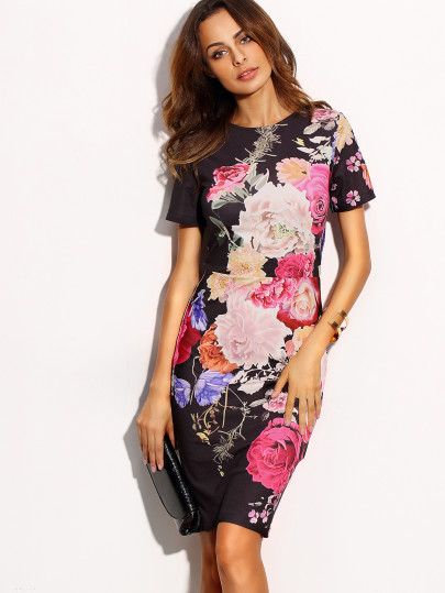 Floral Print Sheath Dress