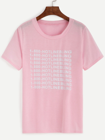 Letter Print T-shirt