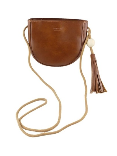 Vintage Style PU Leather Small Handbag For Ladies -braun