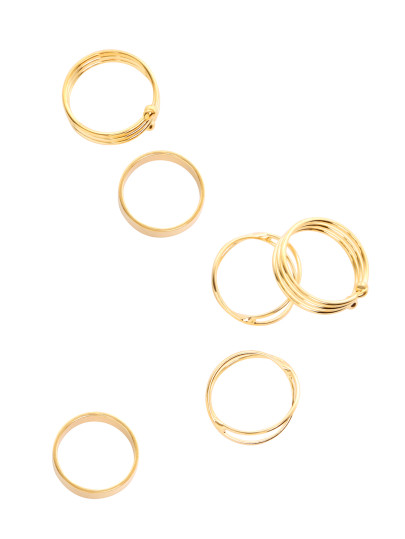 Anillo de aros 6PCS - dorad