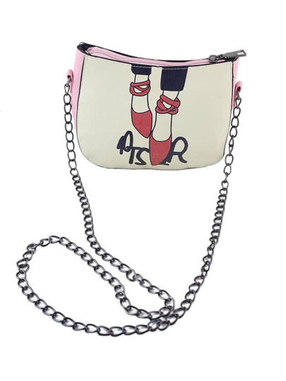 Pink Cute PU Leather Shoulder Bag For Women