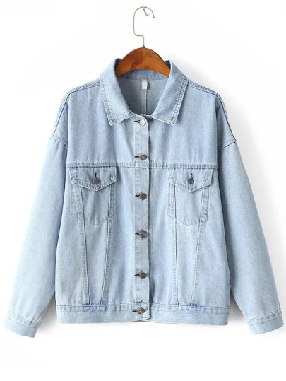 Dropped Shoulder Boyfriend Denim Jacket