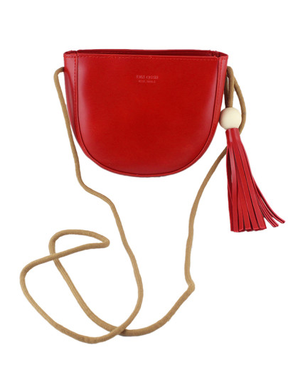 Bolso de mano estilo de vintage de cuero - rojo