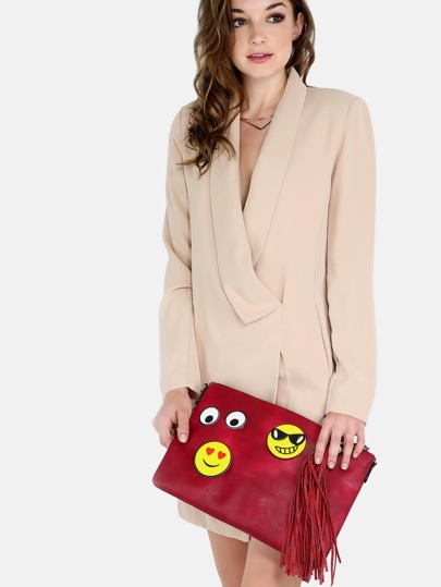 Oversized Tassel Purse BURGUNDY
