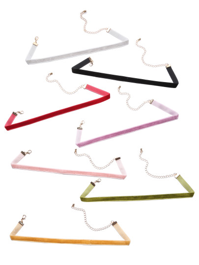 Gargantilla de terciopelo 7PCS