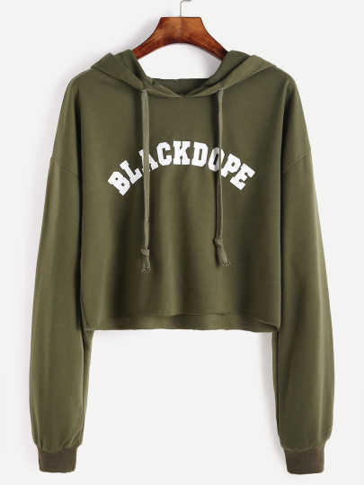 Sweat-shirt imprimé lettres ourlet cru