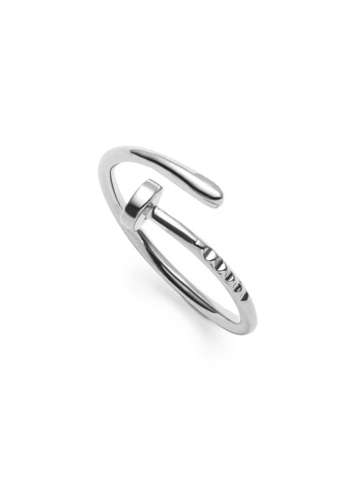 Anillo cruce tornillo - plata