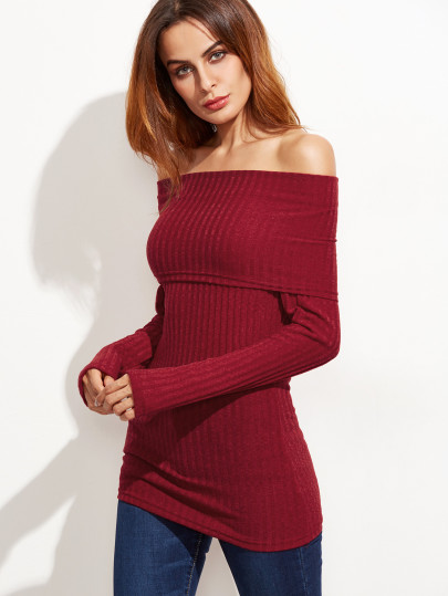 Jersey con hombros al aire - rojo