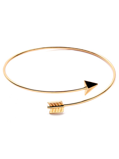 Gold Plated Arrow Wrap Bangle