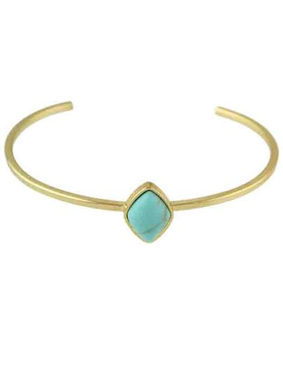 Blue New Design Imitation Turquoise Thin Cuff Bracelet