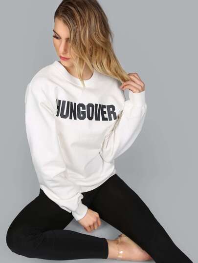 Letter Print Sweatshirt