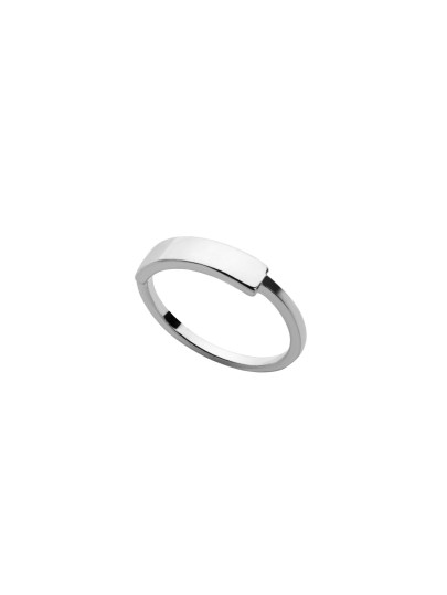 Bague minimaliste poli - argenté