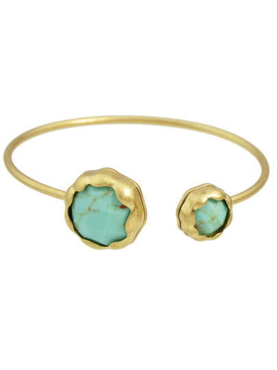 Blue New Rhinestone Open Cuff Bracelet