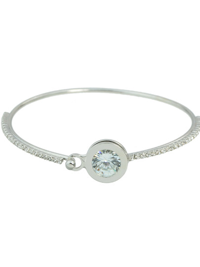 Silver Color Rhinestone Thin Bracelet