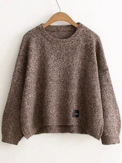 Maglione Spalle Cascanti Patch - Caffè
