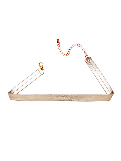 Collana Strozzatore Stretto PU Pelle Stretta - Champagne