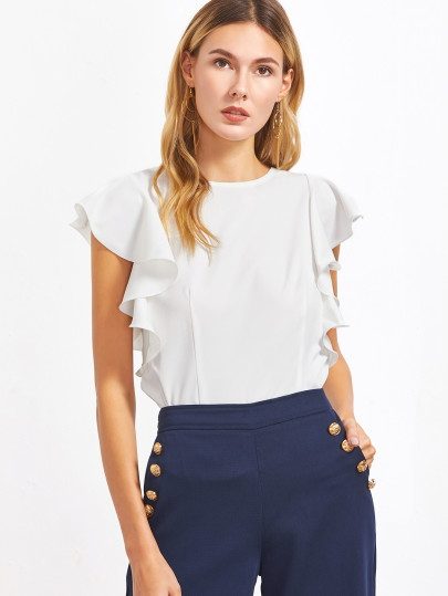Ruffle Sleeve Top