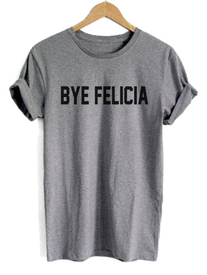 Slogan Print Cuffed T-shirt