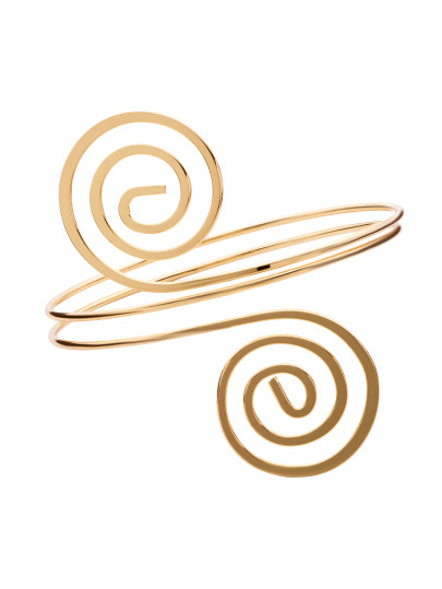 Gold Plated Vortex Model Wrap Bangle