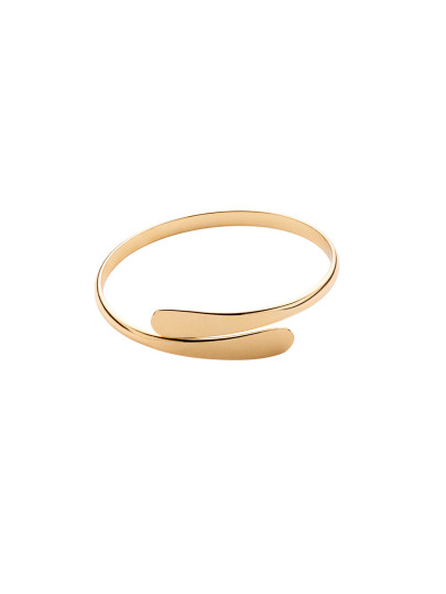 Flat Fronted Gold Open Bracelet