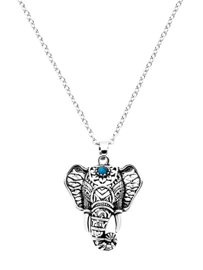 Collier en forme de éléphant -argenté