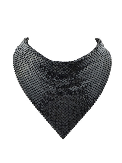 Collar con brillos - negro