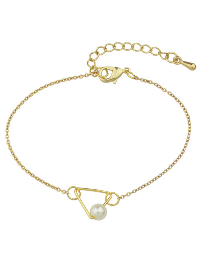 New Gold Design Pearl Chain Link Bracelets