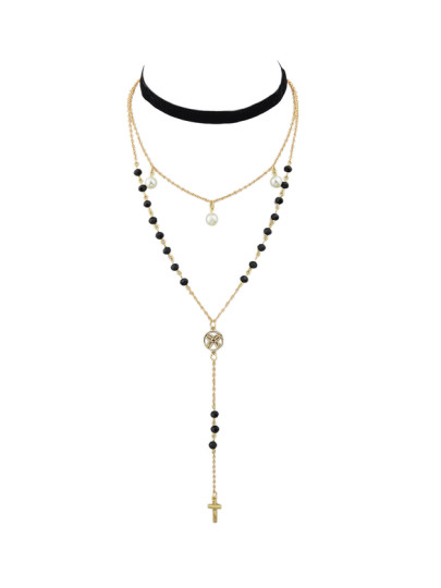 Collier couleur blond style de hip-hop