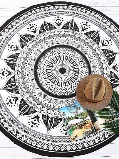 schwarz - weiß - stammes - print - vintage - runde beach.