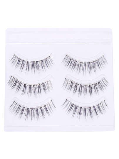 3 Combo Pack Black False Eyelashes