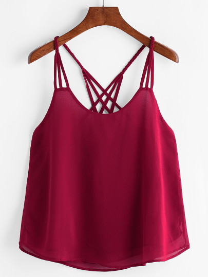 Cami Top de espalda con tiras cruzadas