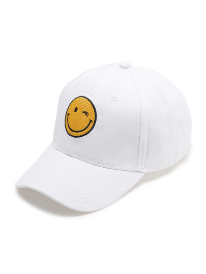 Casquette de baseball blanche brodé d'Emoji