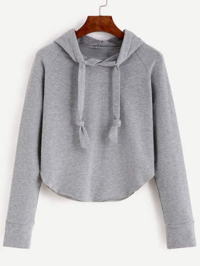 Raglan Sleeve Hooded Sweatshirt