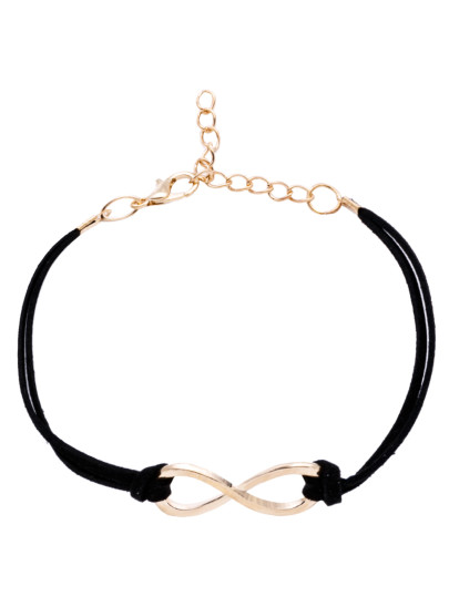 Brazalete con detalle cruzado - negro
