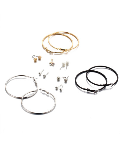 Multicolor Mixed Design Earring Set