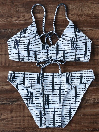 Strappy Back Bikini Set