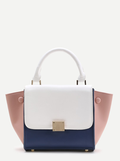 Portefeuille color-block en PU