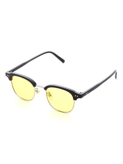 Gafas de sol con marco medio y lentes amarillo