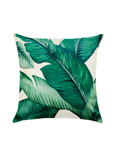 Funda para almohada con estampado de hoja