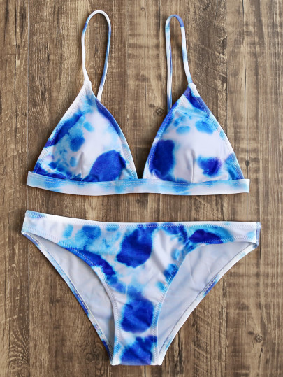Blu e nero triangolo Bikini