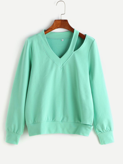 Asymmetric Cutout Sweatshirt