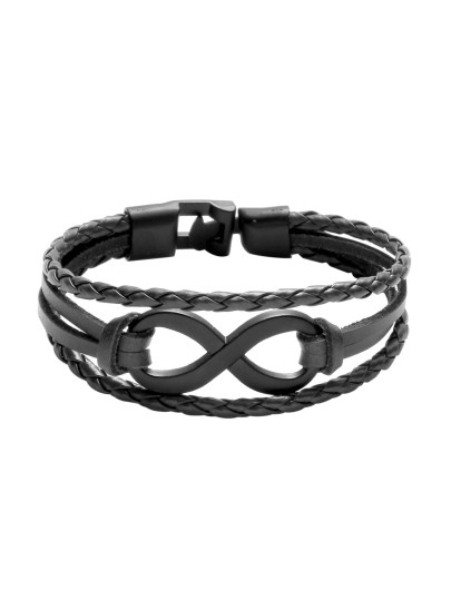 Black Layered Braided Bracelet