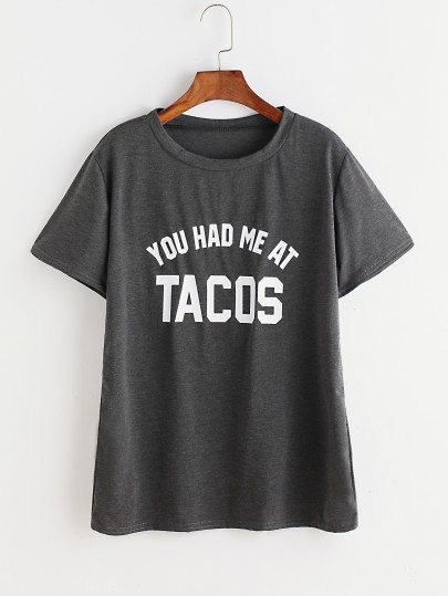 Letter Print T-shirt
