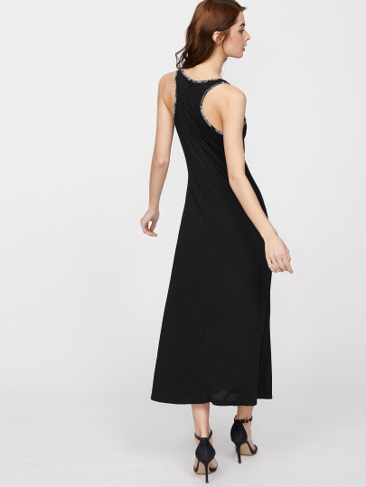 Contrast Binding Racerback Tank Dress