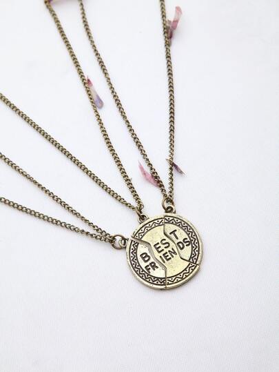 collier, chaîne lettre détaillée de l'amitié